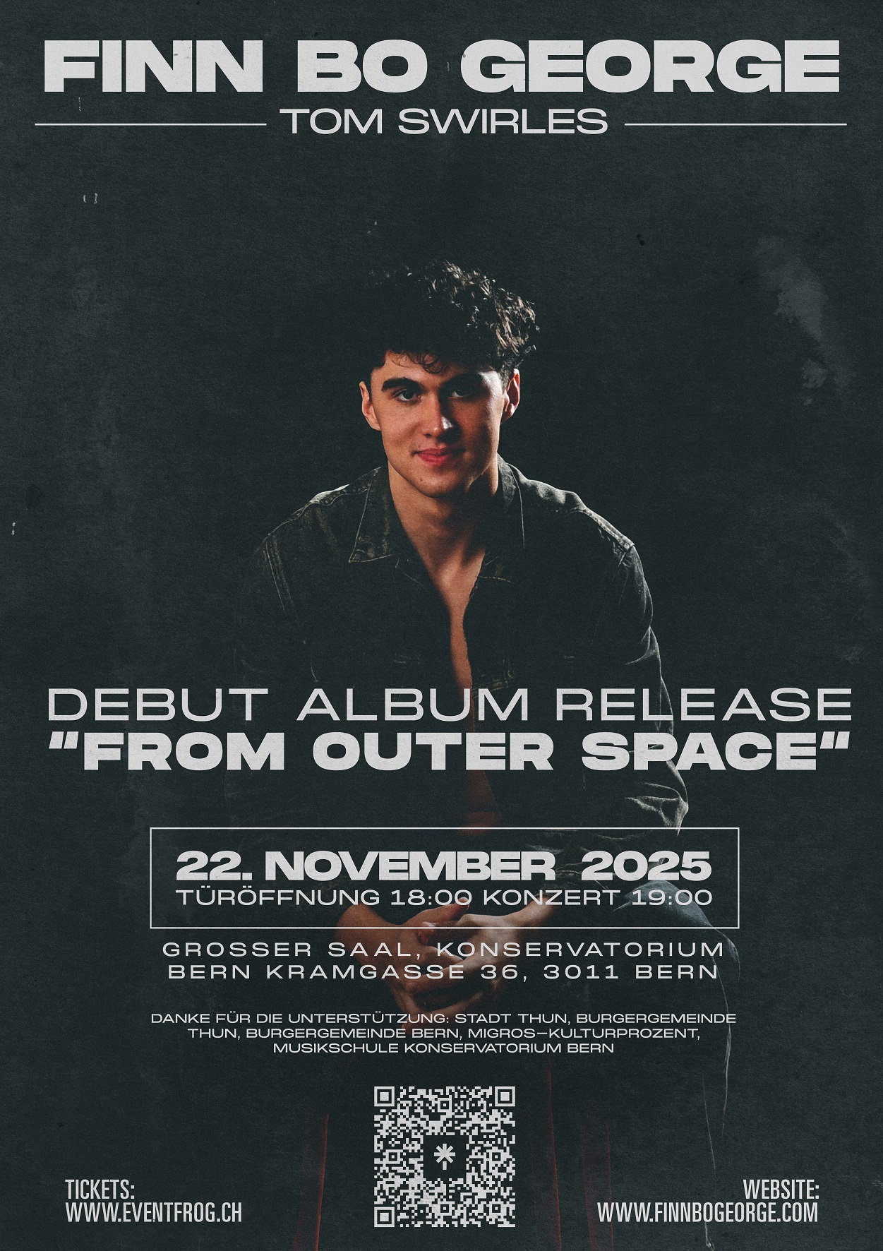 Konzertflyer Release Debütalbum Finn Bo George