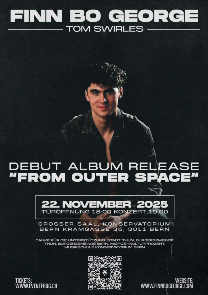 Finn Bo George Konzertflyer Release Debütalbum "From Outer Space", 22.11.25